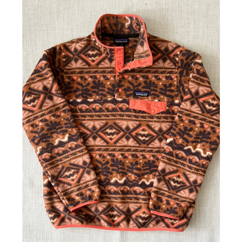 Patagonia Synchilla Snap-T Lightweight Fleece Pullover in Mangrove Henna Brown